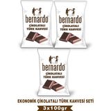 Bernardo 3lü Çikolatalı Türk Kahvesi Ekonomik Set 100GRX3