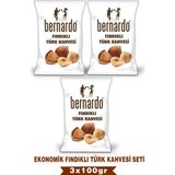 Bernardo 3lü Fındıklı Türk Kahvesi Ekonomik Set 100GRX3