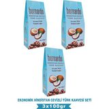 Bernardo 3lü Hindistan Cevizli Türk Kahvesi Ekonomik Set 100GR X3 - Aeropress - 300 gr