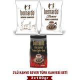Bernardo 3'lü Kahve Sever Seti 100GR (Bernardo Türk Kahvesi - Osmanlı -Dibek)