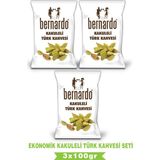 Bernardo 3lü Kakuleli Türk Kahvesi Ekonomik Set 100GRX3