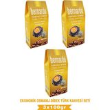 Bernardo 3lü Osmanlı Dibek Türk Kahvesi Ekonomik Set 100GR X3 - Drip - 300 gr