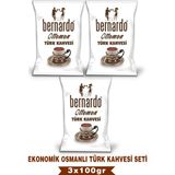 Bernardo 3lü Ottomon Türk Kahvesi Ekonomik Set 100GRX3