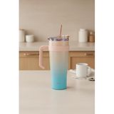 Bernardo Alto Turkuaz 1000 ml Pipetli Termos Bardak