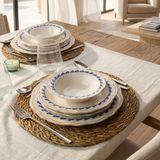 Bernardo Blue Flower Porselen 24 Parça 6 Kişilik Yemek Takımı
