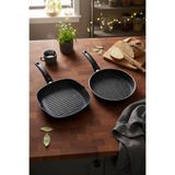 Bernardo Carolin 2 Parça Grill Tava Seti Siyah ( 26 Cm -28 Cm)