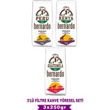 Bernardo Filtre Kahve Yöresel Set 3X250 gr (Peru-Kenya-Guatemala)