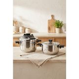 Bernardo Smart Cook 2'li 4-6l Indüksiyon Tabanlı Düdüklü Tencere Seti Siyah - Inox - 24 cm