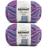 Bernat Battaniye Ekstra Mor Gün Batımı İpliği - 2'Li Paket 10,5 Oz/300 G - Polyester - #7 - 97 Yard - Örgü, Tığ İşi, El Sanatları & Amigurumi