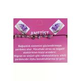 Berra Sifa Doğal Taş Ayarlanabilir Ametist Taşı Bileklik