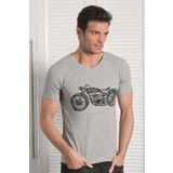 Berrak 1049 Motosiklet Baskılı Erkek T-Shirt