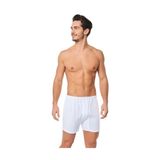 Berrak 1055 Paçalı 6'lı Paket Beyaz Erkek Boxer