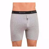 Berrak 1059 Likralı Düğmeli 3'lü Füme Erkek Boxer