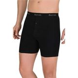 Berrak 1059 Likralı Düğmeli 3'lü Siyah Erkek Boxer