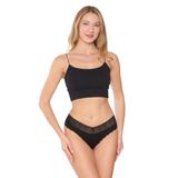 BERRAK 11609 Kadın Brazilian Külot-SİYAH-XL