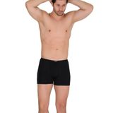 Berrak 12 Adet Siyah Renk İnce Kemerli Modal Boxer Siyah L