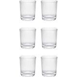Berrak 13938-1 6'li Ince Çizgili Cam Kahve Yanı Su Bardak Seti – 200 Ml/cc Meşrubat & Ikram Bardağı - Acı Kahverengi - 0,5 - 1,5 lt