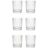 Berrak 13938-1 6'Li İnce Çizgili Cam Kahve Yanı Su Bardak Seti – 200 Ml/Cc Meşrubat & İkram Bardağı