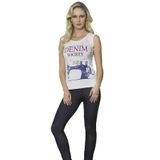 Berrak 2481 Kadın Denim Baskılı Tayt Takım