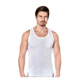Berrak 3 Adet Erkek Modal Yazlık İnce Atlet, Bisiklet Yaka, Beyaz, 2XL