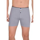 Berrak 3'lü Gri Renk Geniş Kesim%100 Pamuklu Düğmeli Boxer, M, 1099-3, GRİ, erkek