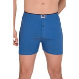 Berrak 3'lü Mavi Geniş Kesim%100 Pamuklu Düğmeli Boxer, M, 1099-3, MAVİ, erkek
