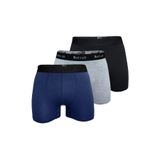 Berrak 3'lü Modal Kalın Kemerli Likralı Boxer, 3XL, 44763, SİYAH-GRİ-LACİVERT, erkek