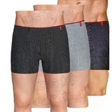 Berrak 4433 Erkek Çok Renkli Çizgili Sport Boxer 3 Adet
