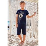 Berrak 5397 Erkek Çocuk Kapri Pijama Takım Larcivet - 9-10 Yaş - 9 - 10 Yaş - Lacivert