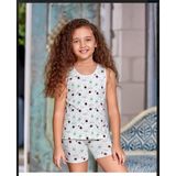 Berrak 5515 Kız Çocuk Baskılı Atlet Boxer Takım 2 Li Paket - 7 - 8 Yaş - Beyaz