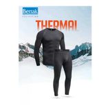 Berrak Bisiklet Yaka Uzun Kol Alt-Üst Thermal Takım-İçlik, L, 760, Füme, Erkek