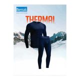 Berrak Bisiklet Yaka Uzun Kol Alt-Üst Thermal Takım-İçlik, XL, 760, Lacivert, Erkek