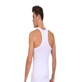 Berrak Erkek 9'lu Paket%100 Pamuk Ribana Spor Atlet, Beyaz, L Beden
