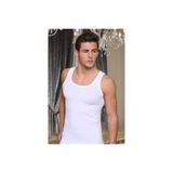 Berrak Erkek Askılı Atlet, Pamuklu Elastanlı, Klasik Slim Fit, Beyaz, XL Beden, 3'lü Set
