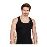 Berrak Erkek Askılı Atlet, Pamuklu Elastanlı, Slim Fit, Siyah, L Beden