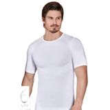 Berrak Erkek Beyaz 6'lı Likralı Kısa Kol Bisiklet Yaka Atlet, XL Beden