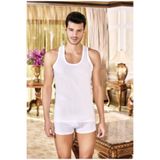 Berrak Erkek Beyaz 6'Lı Paket %100 Pamuk Klasik Penye Atlet Elf568Ber1004Ccm6 Beyaz XL