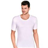 Berrak Erkek Beyaz Açık Yaka Fanila, 5 Adet Set, 2XL Beden