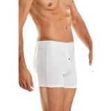 Berrak Erkek Beyaz Düğmeli Likralı Uzun Paçalı Boxer, M Beden, 5'li