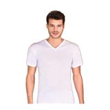 Berrak Erkek Beyaz V Yaka Kısa Kollu Fanila, 2XL Beden, 3'lü Set