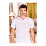 Berrak Erkek Beyaz V Yaka Kısa Kollu Fanila, 3'lü Set, XL Beden
