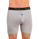 Berrak Erkek Boxer, 3'lü Paket, Gri, Likralı Düğmeli, XL Beden