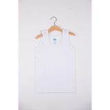 Berrak Erkek Çocuk Penye Askılı Atlet 1501,%100 Cotton, Beyaz, 9-10 Yaş, 6 Adet