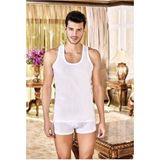 Berrak Erkek ELF568BER1004CCM6 Beyaz Klasik Penye Atlet Pamuk 6'lı Paket Rahat Kalıp - 4XL