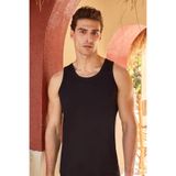 Berrak Erkek Modal İnce Yazlık Atlet, 6'lı Paket, Siyah, 3XL