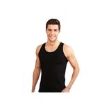 Berrak Erkek Penye Pamuklu Siyah Atlet, 3XL Beden, 6'li Set