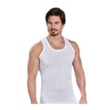 Berrak Erkek Ribana Atlet, 3'lü Paket, Beyaz, 3XL Beden