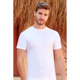 Berrak Erkek Sıfır Yaka Yarım Kollu Atlet Fanila, Beyaz, 2XL, 6'lı Set