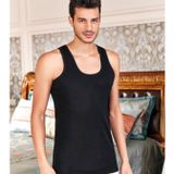 Berrak Erkek Siyah 6'lı Paket %100 Pamuk Penye Atlet