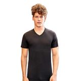 Berrak Erkek V Yaka Atlet,%100 Pamuklu, Siyah, 2XL, 3'lü Set